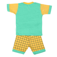 Boys Half Sleeves Suit 4549 - Green, Kids, Boys Sets And Suits, Chase Value, Chase Value