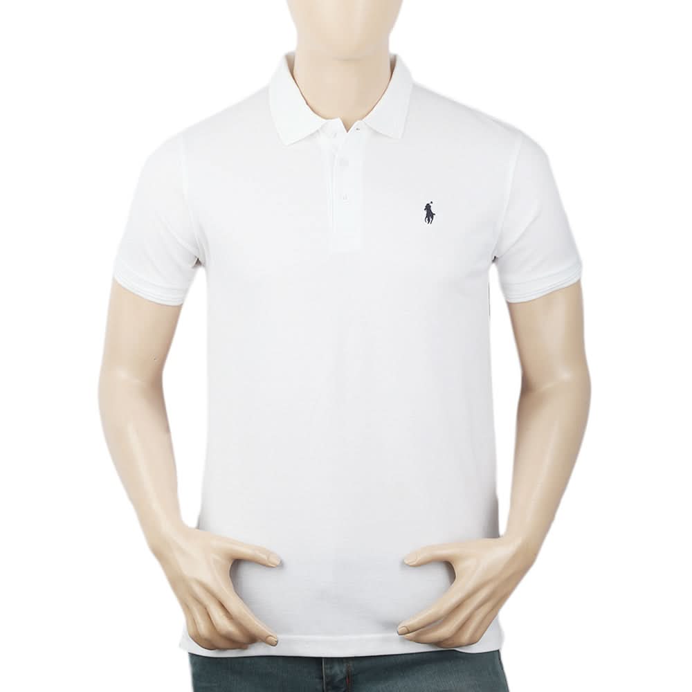 Men's Half Sleeves Polo T-Shirt - White, Men, T-Shirts And Polos, Chase Value, Chase Value