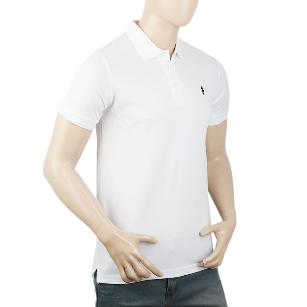 Men's Half Sleeves Polo T-Shirt - White, Men, T-Shirts And Polos, Chase Value, Chase Value