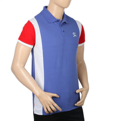 Weekly Offer - Men's Half Sleeves Polo T-Shirt - Blue, Men, T-Shirts And Polos, Chase Value, Chase Value