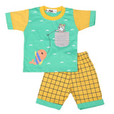 Boys Half Sleeves Suit 4549 - Green, Kids, Boys Sets And Suits, Chase Value, Chase Value