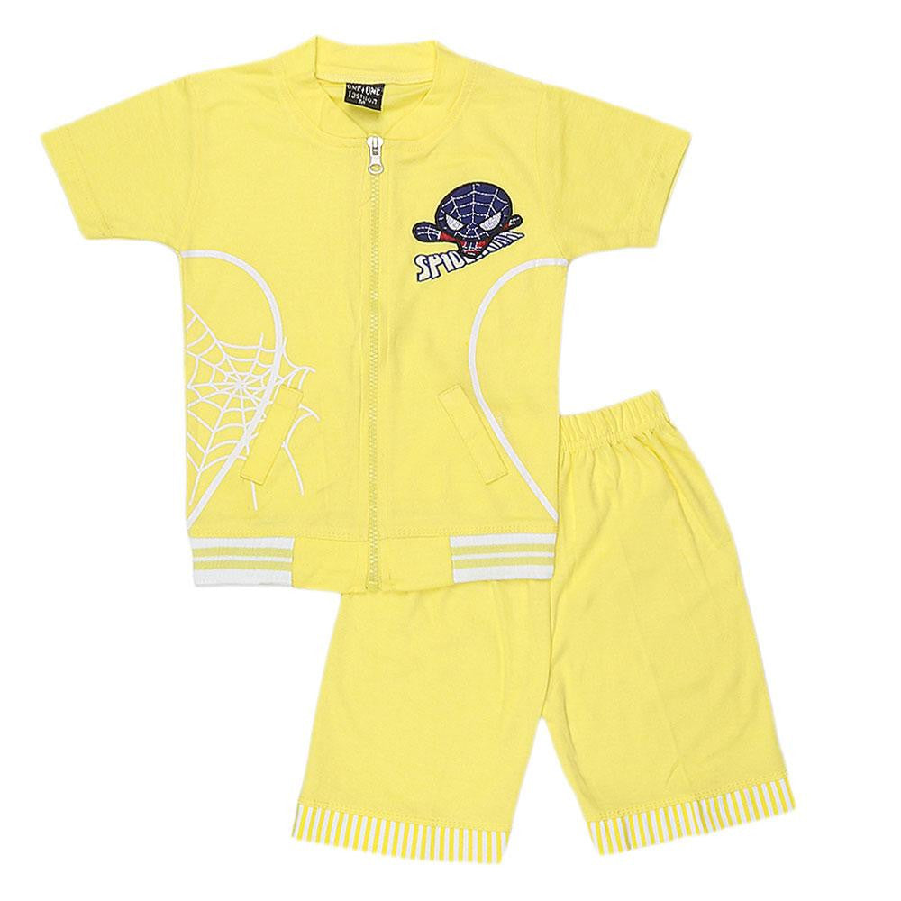 Boys 3 Pcs Suit - Yellow - test-store-for-chase-value