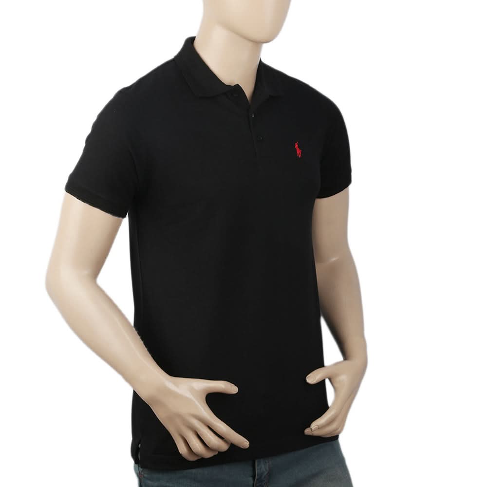 Men's Half Sleeves Polo T-Shirt - Black, Men, T-Shirts And Polos, Chase Value, Chase Value