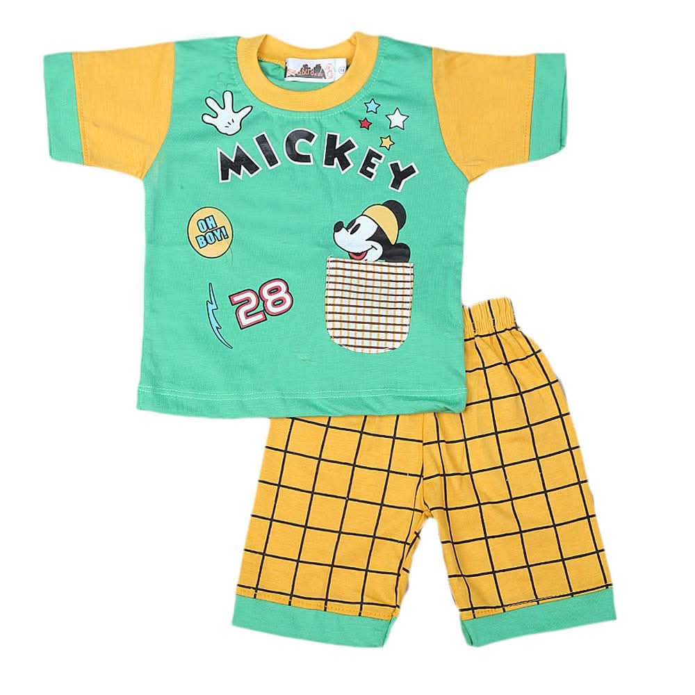 Boys Half Sleeves Suit 4544 - Green, Kids, Boys Sets And Suits, Chase Value, Chase Value