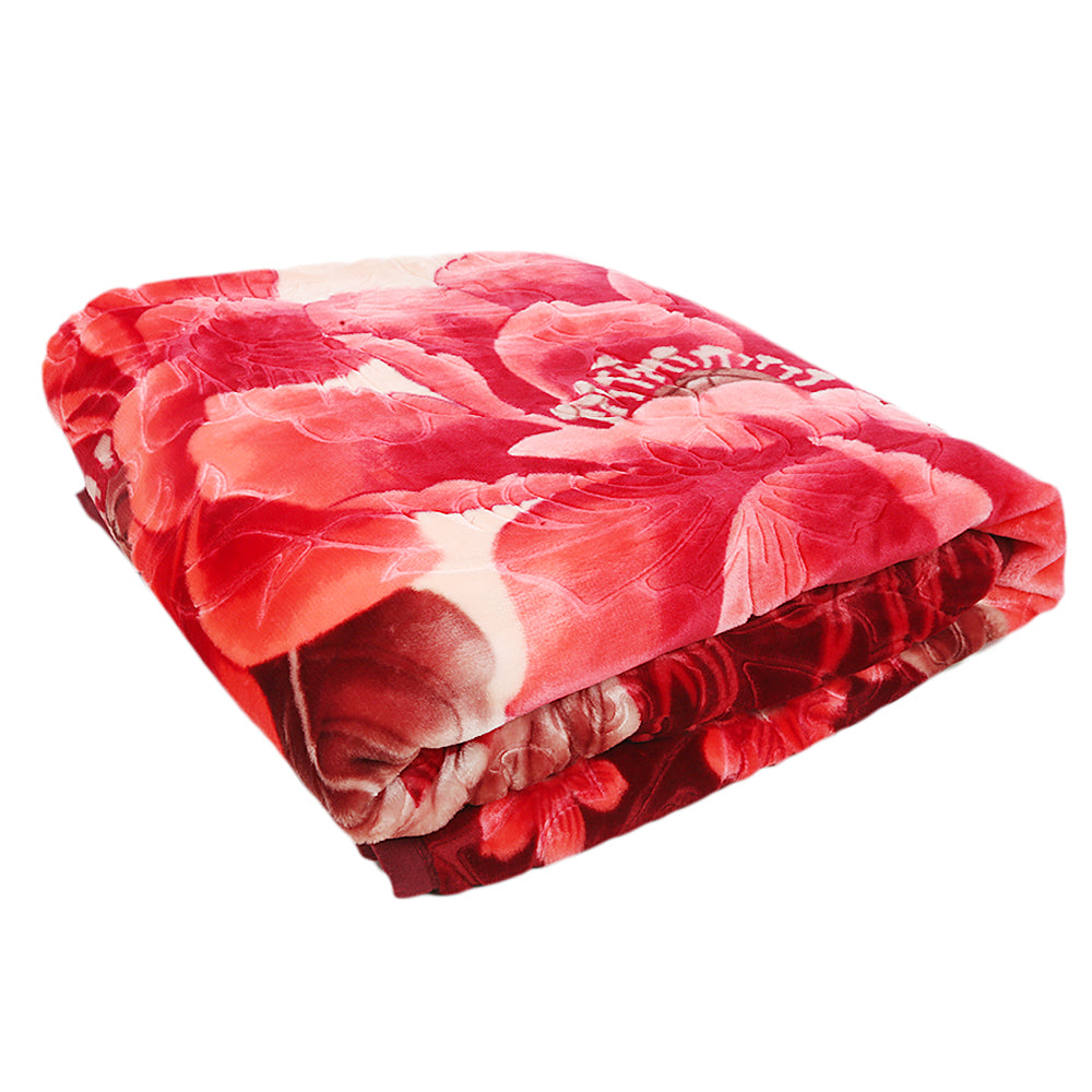 Blanket Emperor 2 PLY Single Bed - Red, Home & Lifestyle, Blanket, Chase Value, Chase Value