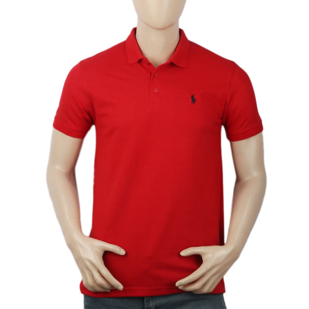 Men's Half Sleeves Polo T-Shirt - Red, Men, T-Shirts And Polos, Chase Value, Chase Value
