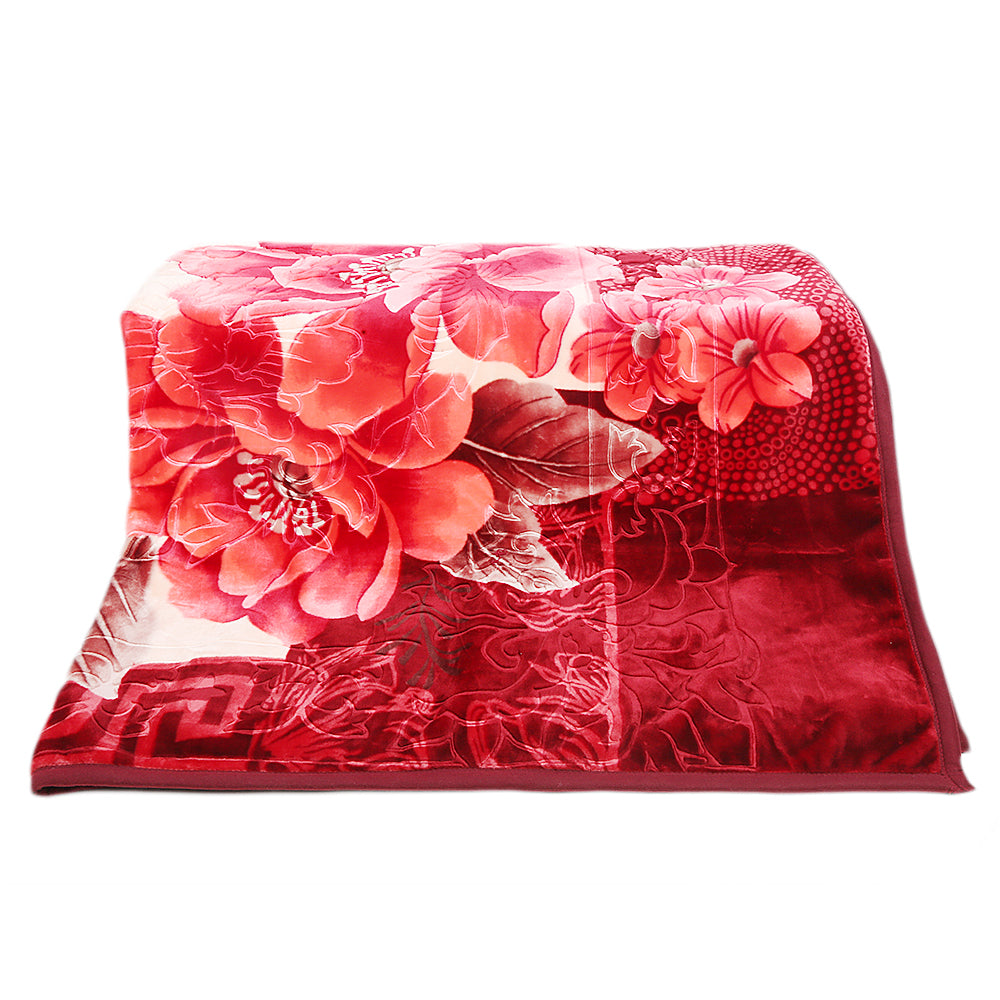 Blanket Emperor 2 PLY Single Bed - Red, Home & Lifestyle, Blanket, Chase Value, Chase Value