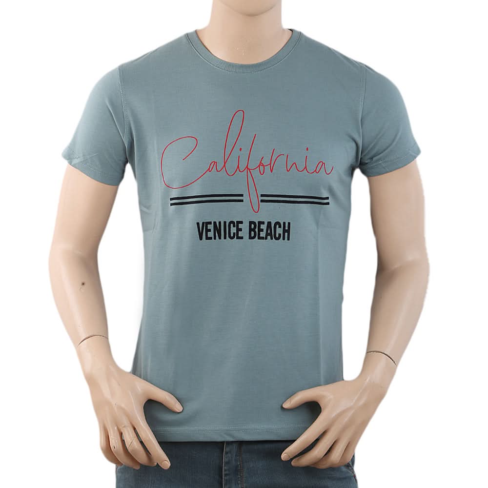 Men's Half Sleeves Printed T-Shirt - Sea Green, Men, T-Shirts And Polos, Chase Value, Chase Value