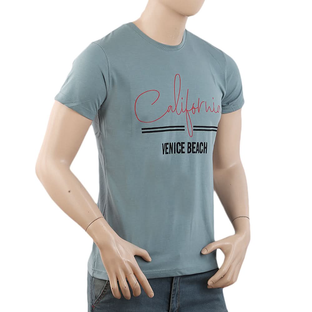 Men's Half Sleeves Printed T-Shirt - Sea Green, Men, T-Shirts And Polos, Chase Value, Chase Value