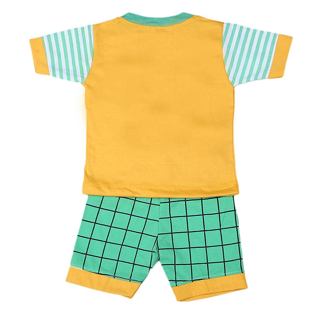 Boys Half Sleeves Suit 4546 - Yellow, Kids, Boys Sets And Suits, Chase Value, Chase Value