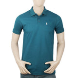 Men's Half Sleeves Polo T-Shirt - Steel Green, Men, T-Shirts And Polos, Chase Value, Chase Value