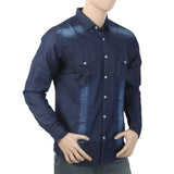 Men's Casual Denim Shirt - Dark Blue, Men, Shirts, Chase Value, Chase Value
