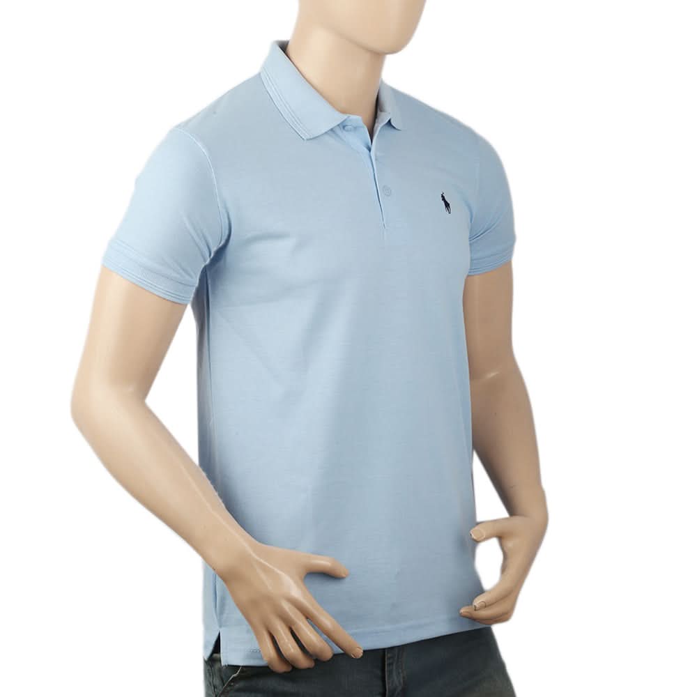 Men's Half Sleeves Polo T-Shirt - Light Blue, Men, T-Shirts And Polos, Chase Value, Chase Value