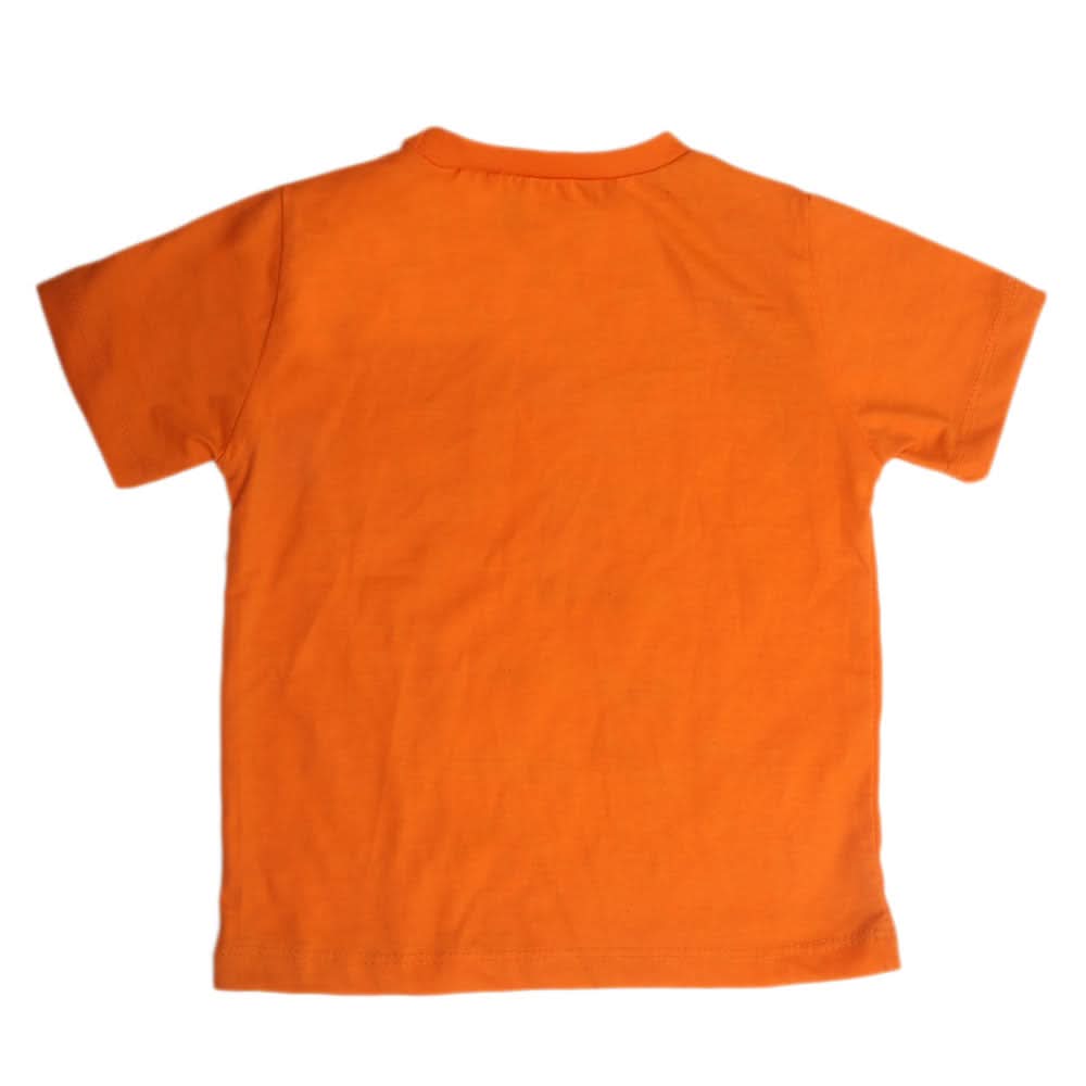 Boys Printed Half Sleeves T-Shirt  4725 - Orange, Kids, Boys T-Shirts, Chase Value, Chase Value
