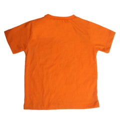 Boys Printed Half Sleeves T-Shirt  4725 - Orange, Kids, Boys T-Shirts, Chase Value, Chase Value