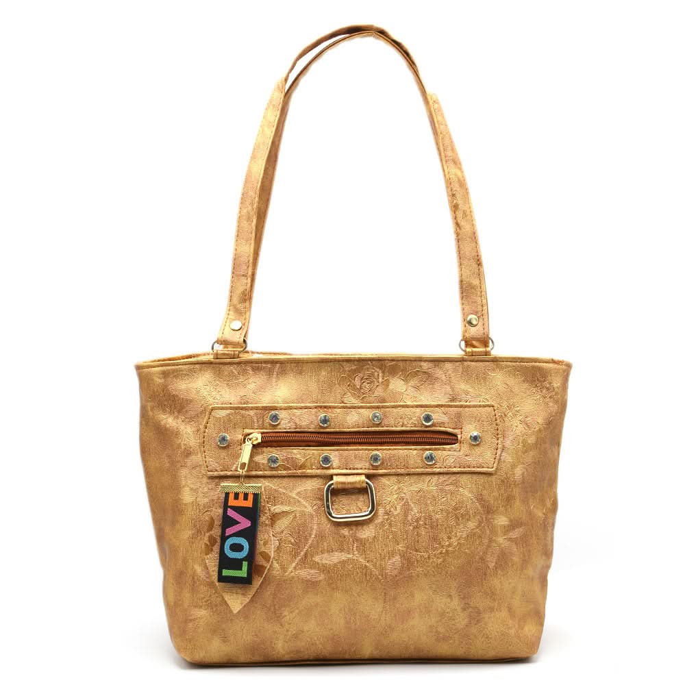 Women's Shoulder Bag 7585 - Golden, Women, Bags, Chase Value, Chase Value