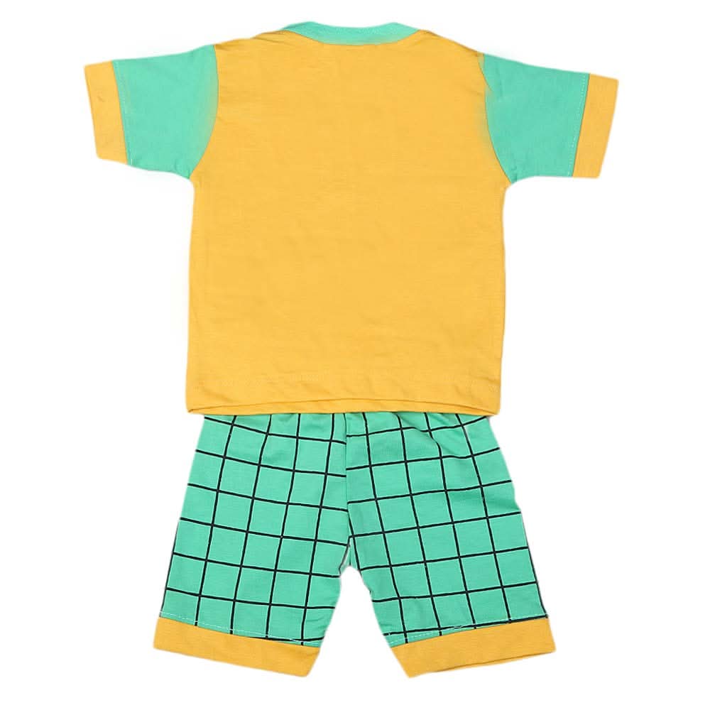 Boys Half Sleeves Suit 4544 - Yellow, Kids, Boys Sets And Suits, Chase Value, Chase Value