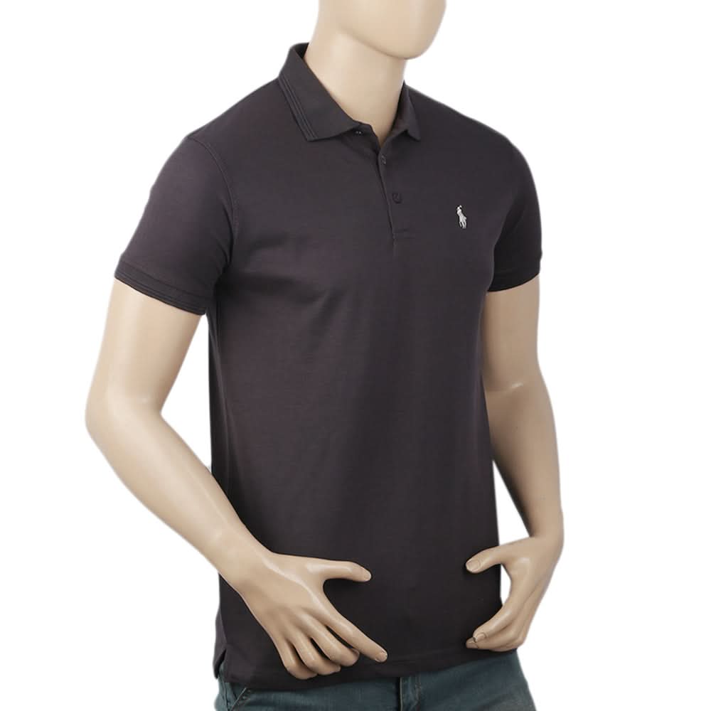 Men's Half Sleeves Polo T-Shirt - Dark Grey, Men, T-Shirts And Polos, Chase Value, Chase Value