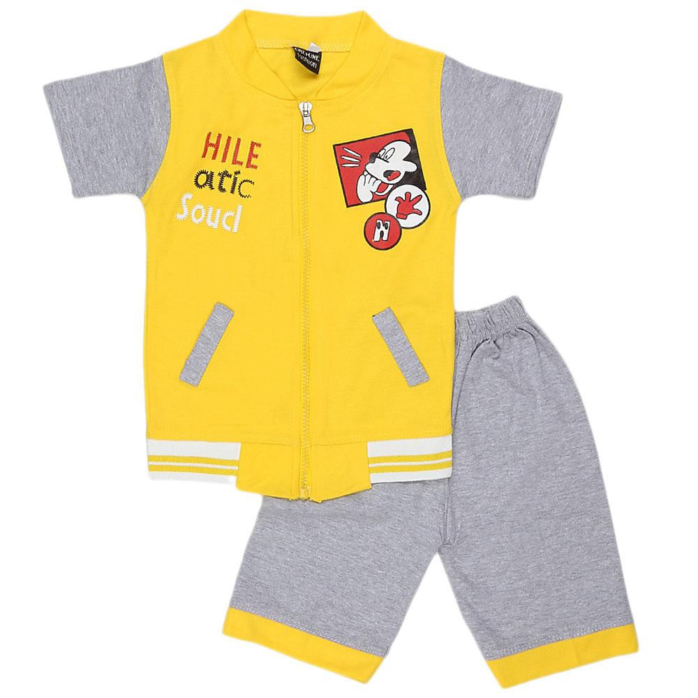 Boys 3 Pcs Suit - Yellow - test-store-for-chase-value