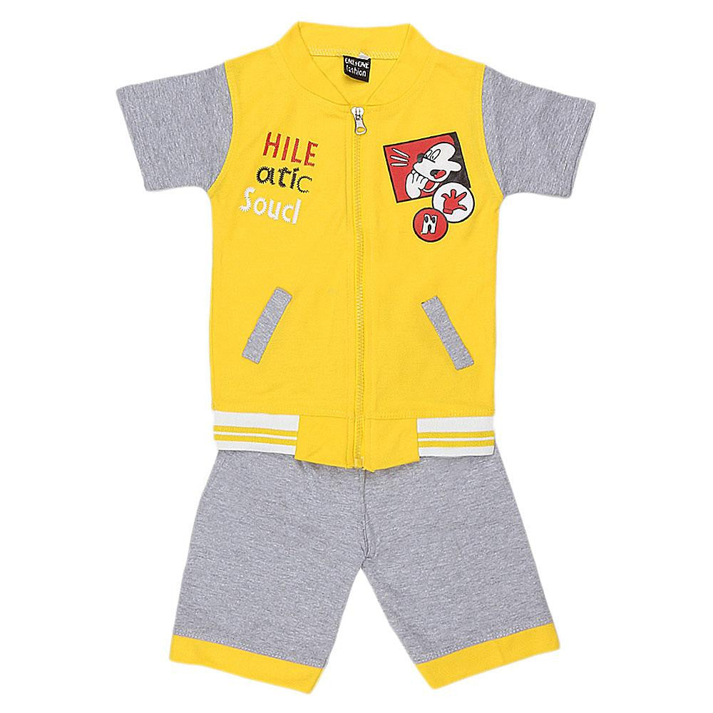 Boys 3 Pcs Suit - Yellow - test-store-for-chase-value