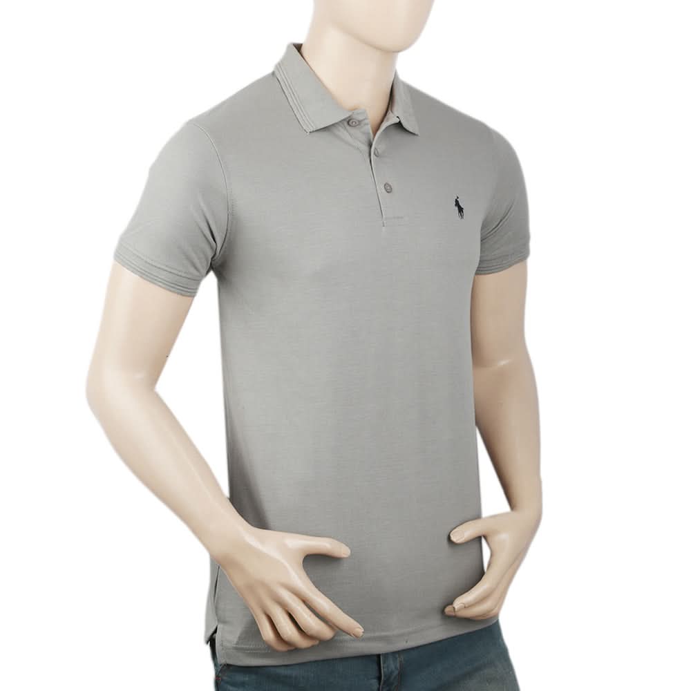 Men's Half Sleeves Polo T-Shirt - Grey, Men, T-Shirts And Polos, Chase Value, Chase Value
