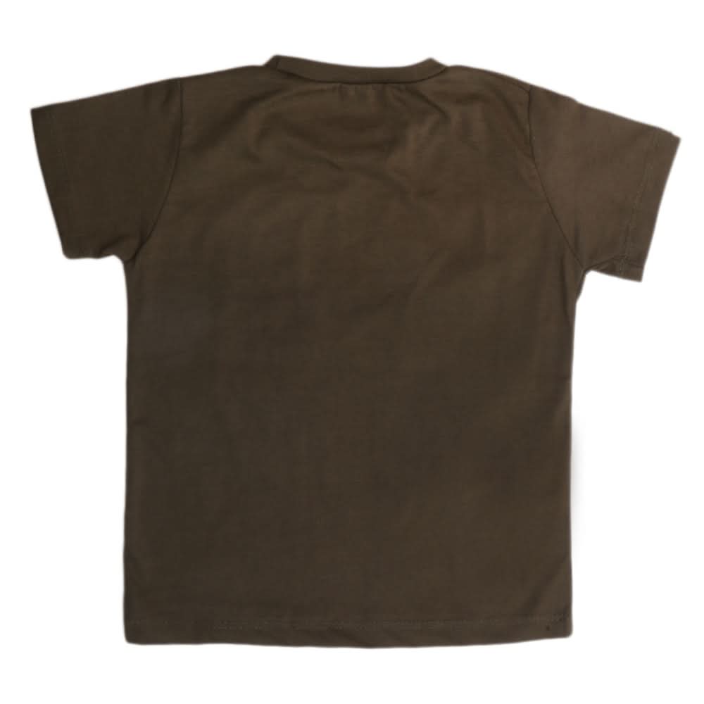 Boys Printed Half Sleeves T-Shirt  4724 - Dark Green, Kids, Boys T-Shirts, Chase Value, Chase Value