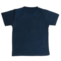 Boys Printed Half Sleeves T-Shirt  4727 - Steel Blue, Kids, Boys T-Shirts, Chase Value, Chase Value