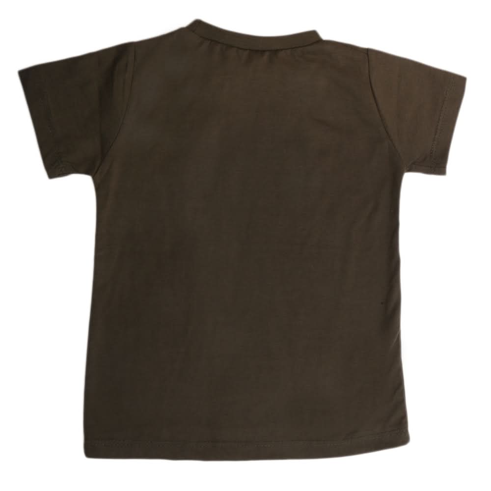 Boys Printed Half Sleeves T-Shirt  4742 - Dark Green, Kids, Boys T-Shirts, Chase Value, Chase Value