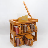 Master Chief Spice Rack 6 Jars Set 450ml - Brown, Home & Lifestyle, Storage Boxes, Chase Value, Chase Value