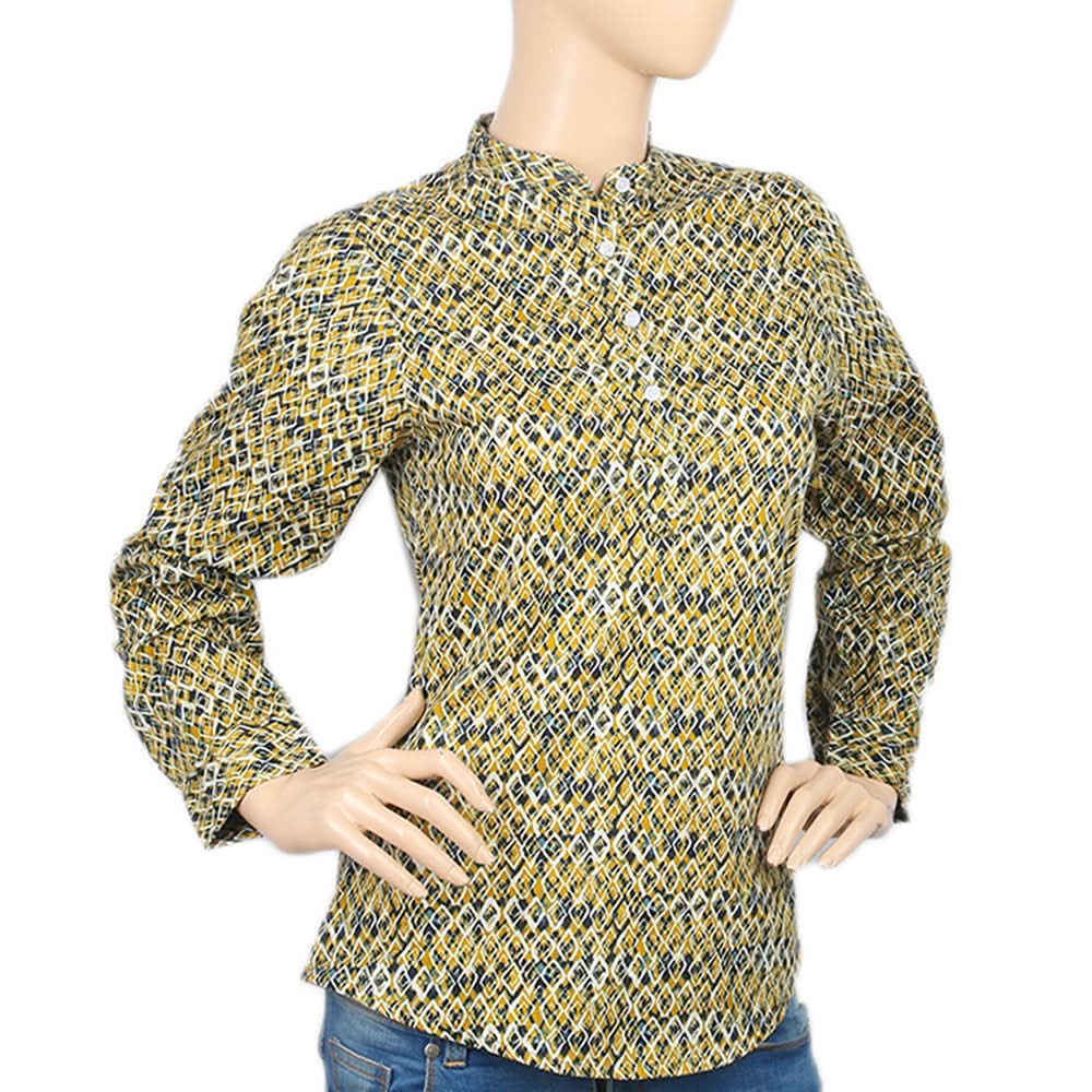 Women's Printed Casual Shirt - Mustard, Women, T-Shirts And Tops, Chase Value, Chase Value