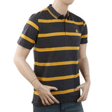 Men's Half Sleeves with Logo Polo T-Shirt - Dark Grey, Men, T-Shirts And Polos, Chase Value, Chase Value