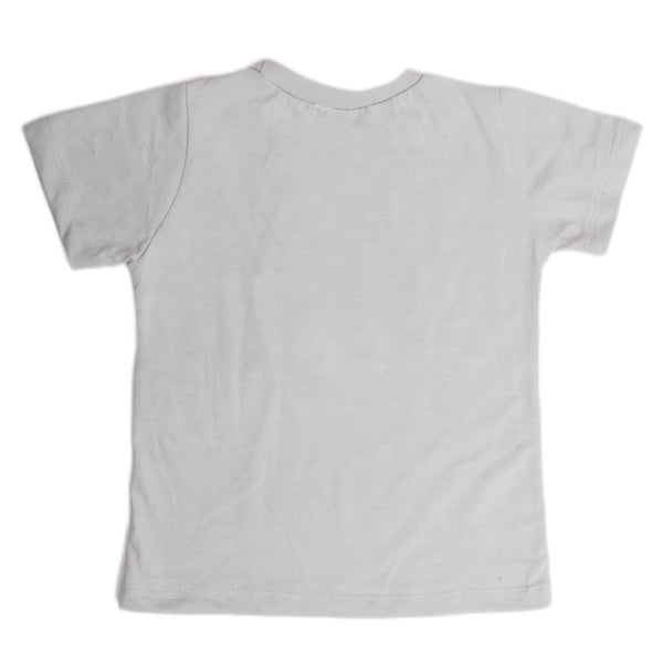 Boys Printed Half Sleeves T-Shirt 4736 - Dark Grey, Kids, Boys T-Shirts, Chase Value, Chase Value