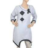 Women's Denim Kurti - Light Grey, Women, Ready Kurtis, Chase Value, Chase Value