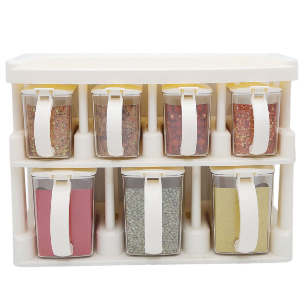 Master Chef Spice Rack 7 Jars Set 450ml - Fawn, Home & Lifestyle, Storage Boxes, Chase Value, Chase Value
