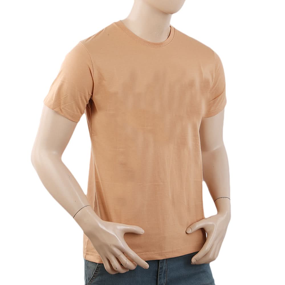 Men's Half Sleeves Printed T-Shirt - Peach, Men, T-Shirts And Polos, Chase Value, Chase Value