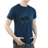 Men's Half Sleeves Printed T-Shirt - Steel Blue, Men, T-Shirts And Polos, Chase Value, Chase Value