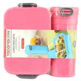 Homeo Lunch Box With Water Bottle (6702) - Pink, Kids, Tiffin Boxes And Bottles, Chase Value, Chase Value