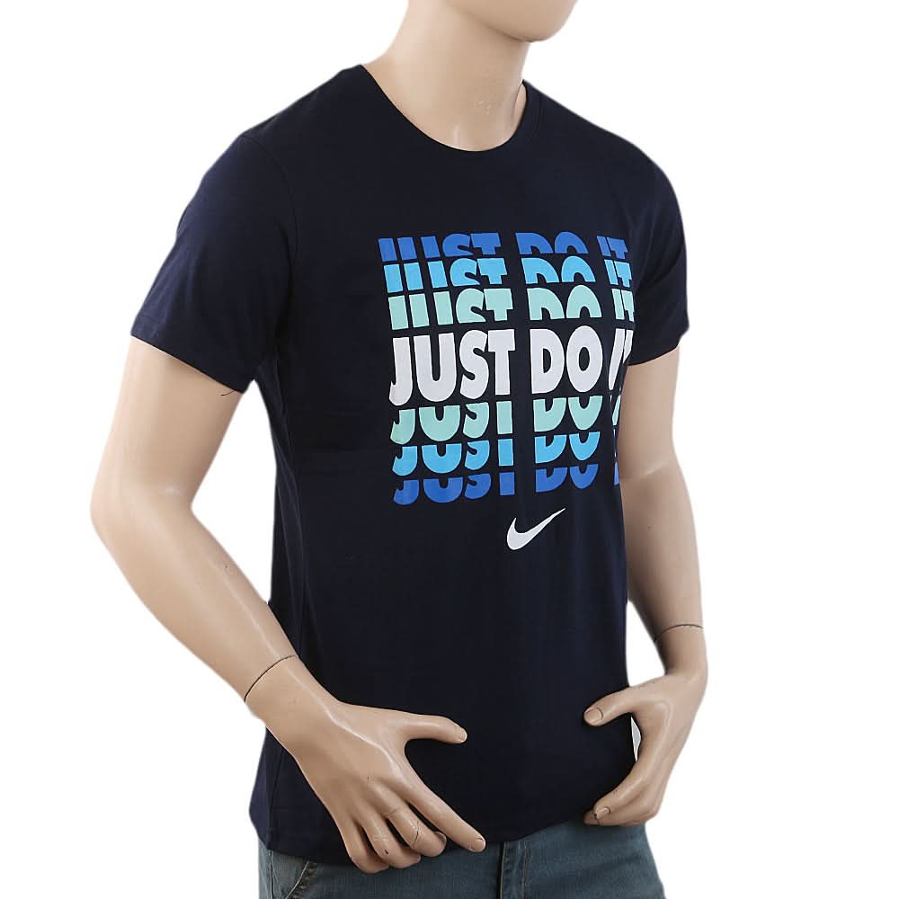 Men's Half Sleeves Printed T-Shirt - Navy Blue, Men, T-Shirts And Polos, Chase Value, Chase Value