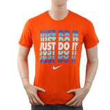 Men's Half Sleeves Printed T-Shirt - Orange, Men, T-Shirts And Polos, Chase Value, Chase Value