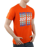 Men's Half Sleeves Printed T-Shirt - Orange, Men, T-Shirts And Polos, Chase Value, Chase Value