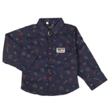 Newborn Boys Full Sleeves Shirt - Navy Blue, Newborn Boys Shirts & T-Shirts, Chase Value, Chase Value