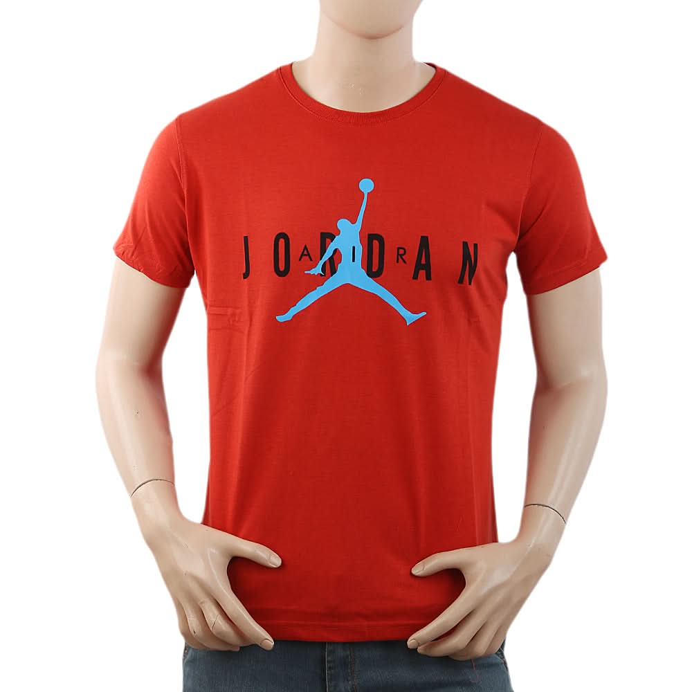 Men's Half Sleeves Printed T-Shirt - Red, Men, T-Shirts And Polos, Chase Value, Chase Value