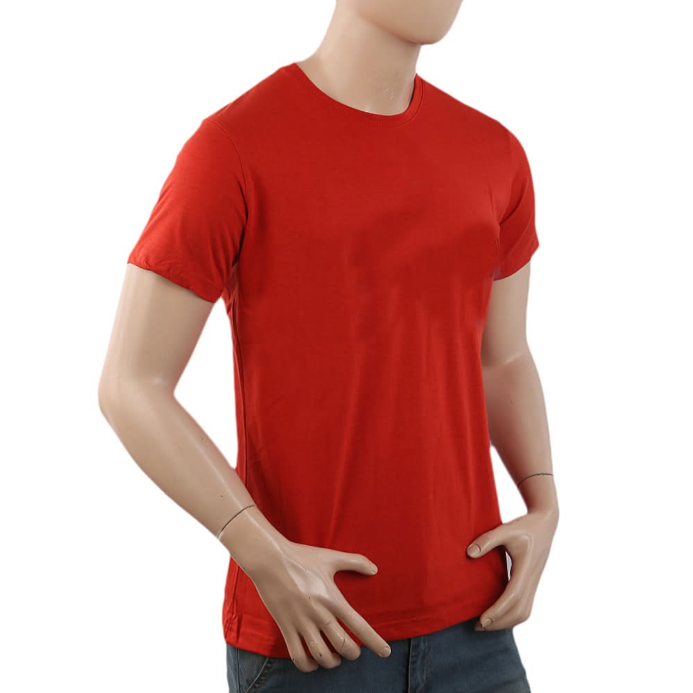 Men's Half Sleeves Printed T-Shirt - Red, Men, T-Shirts And Polos, Chase Value, Chase Value