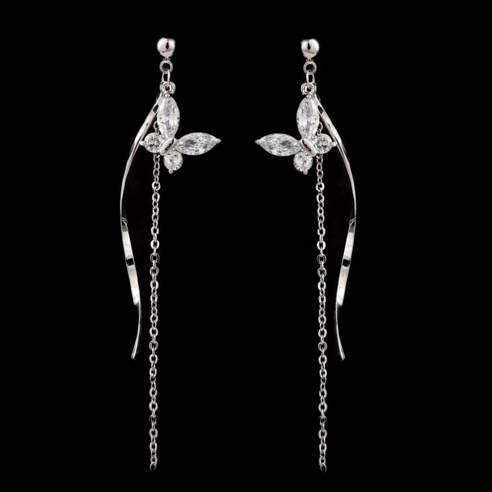Women's Zircon Earring - Silver, Women, Earrings & Tops, Chase Value, Chase Value