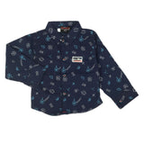 Newborn Boys Full Sleeves Shirt - Navy Blue, Newborn Boys Shirts & T-Shirts, Chase Value, Chase Value