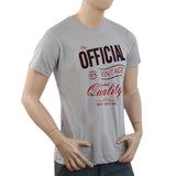 Men's Half Sleeves Printed T-Shirt - Light Grey, Men, T-Shirts And Polos, Chase Value, Chase Value