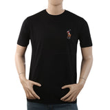 Men's Half Sleeves with Logo T-Shirt - Black, Men, T-Shirts And Polos, Chase Value, Chase Value