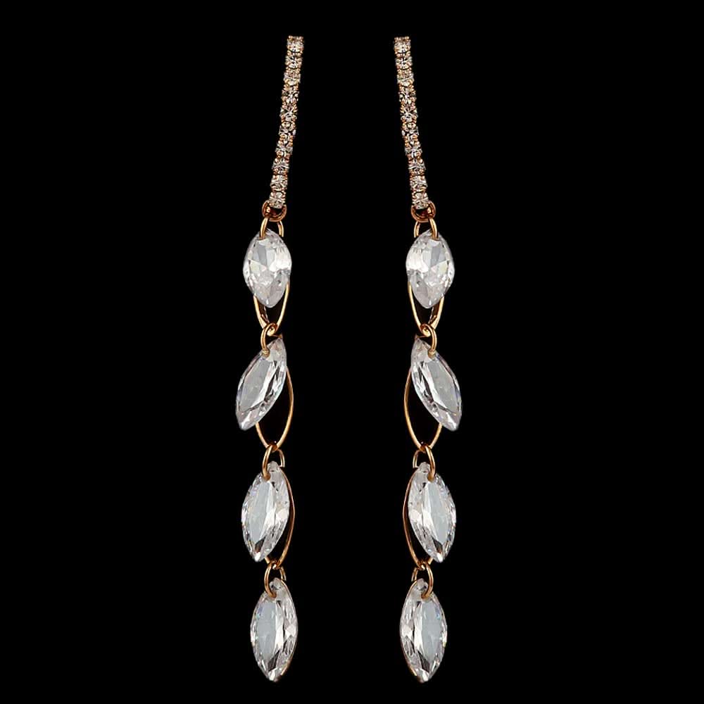 Women's Zircon Earring - Golden, Women, Earrings & Tops, Chase Value, Chase Value