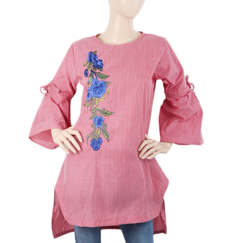 Women's  Embroidered Kurti - Maroon, Women, Ready Kurtis, Chase Value, Chase Value