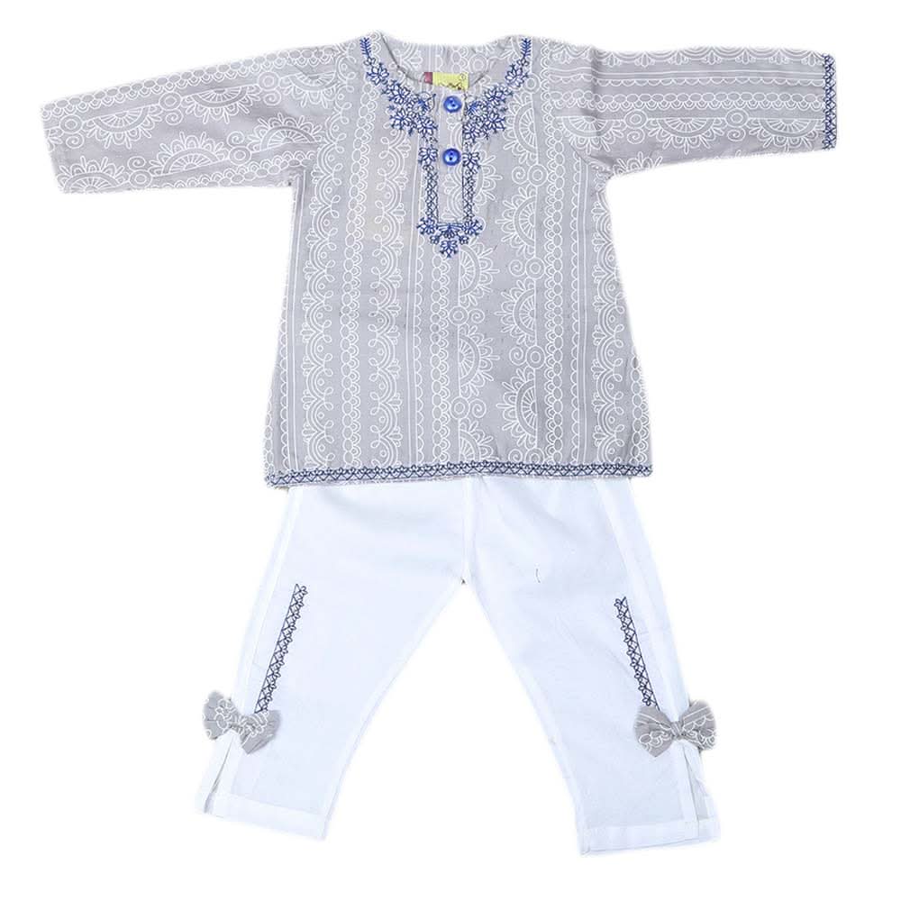 Newborn Girls 2pcs Suit - Grey, Kids, NB Girls Sets And Suits, Chase Value, Chase Value